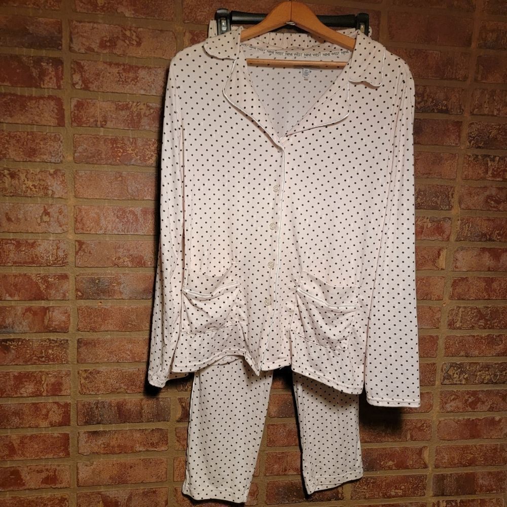 Nine West Polka Dot Pajamas Size Small